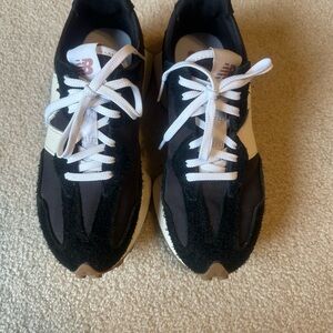 New Balance Black, White & Brown Classic Runner Sneakers